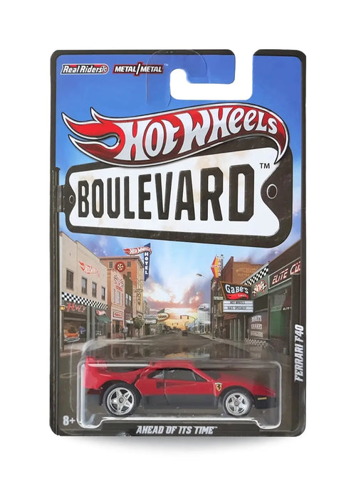 Hot Wheels Boulevard (Pre 2013) – 2012 Ferrari F40 1:64 - Red Top with Matte Black Lower