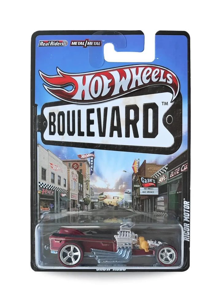 Hot Wheels Boulevard (Pre 2013) – 2012 Hot Wheels Original Design Rigor Motor 1:64 - Metalflake Red with Black Top