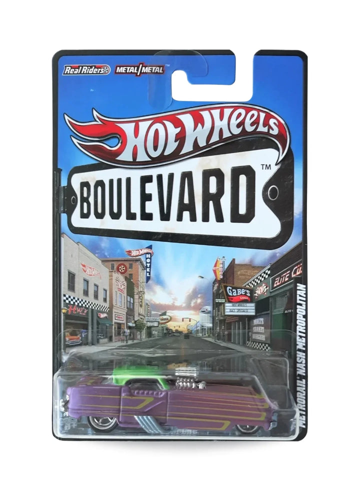 Hot Wheels Boulevard (Pre 2013) – 2012 Nash Metrorail Nash Metropolitan 1:64 - Purple with Green Top