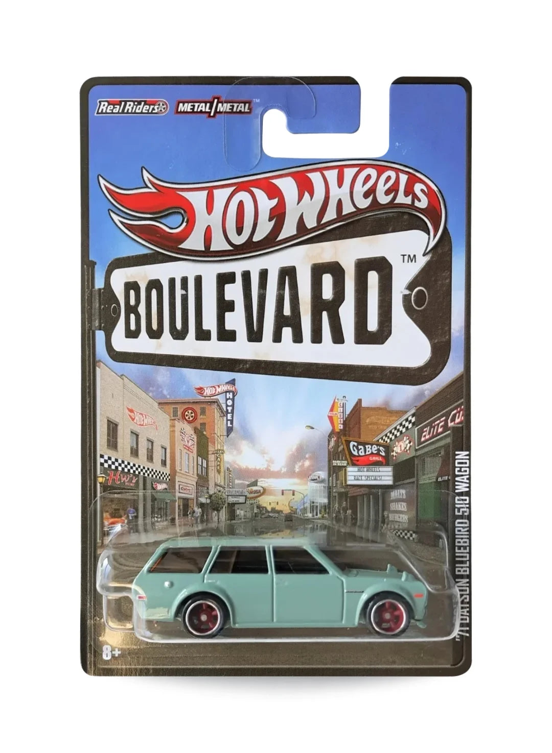 Hot Wheels Boulevard (Pre 2013) – 2013 Datsun '71 Datsun Bluebird 510 Wagon 1:64 - Sea Foam Green
