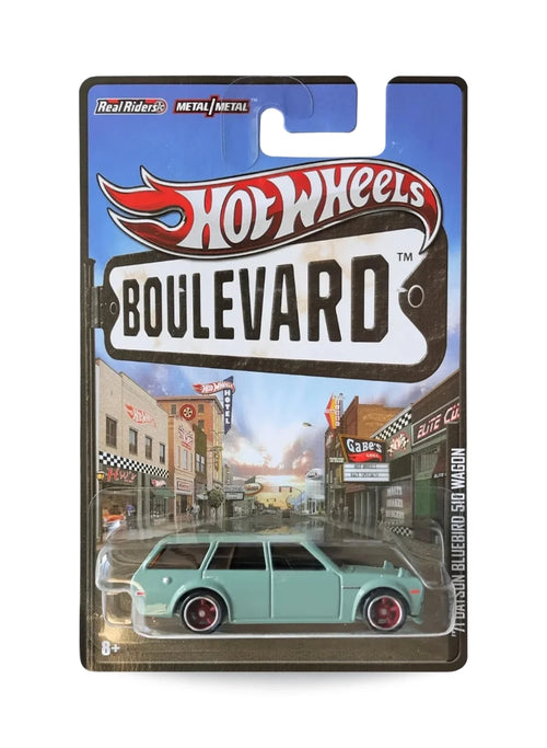 Hot Wheels Boulevard (Pre 2013) – 2013 Datsun '71 Datsun Bluebird 510 Wagon 1:64 - Sea Foam Green