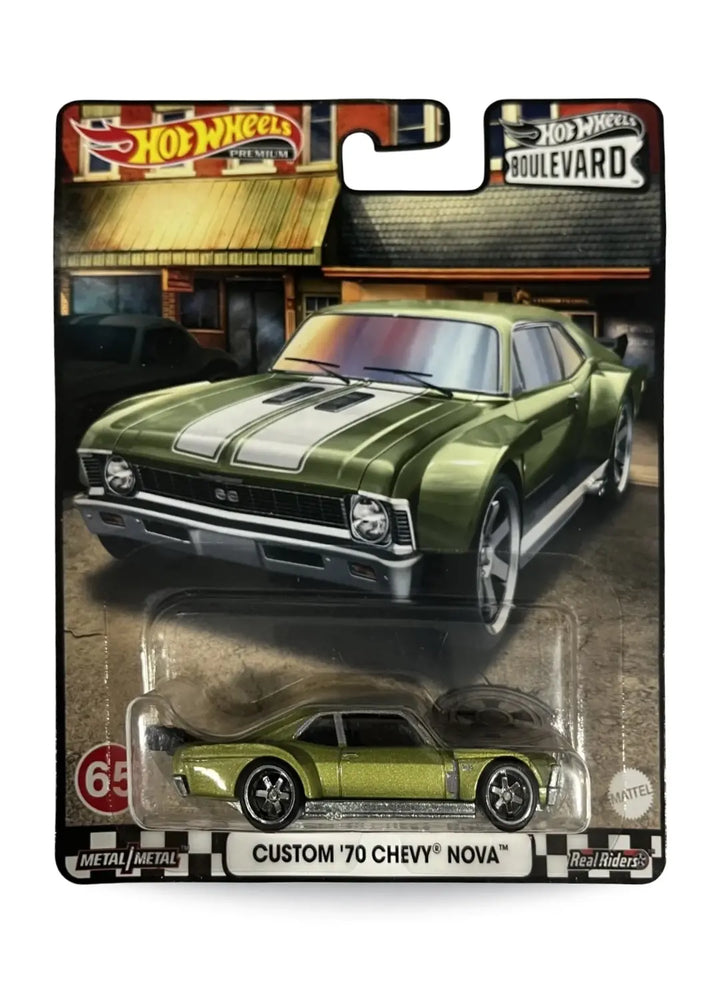 Hot Wheels Boulevard (After 2013) – 2022 Chevrolet Custom '70 Chevy Nova 1:64 - Metalflake Green