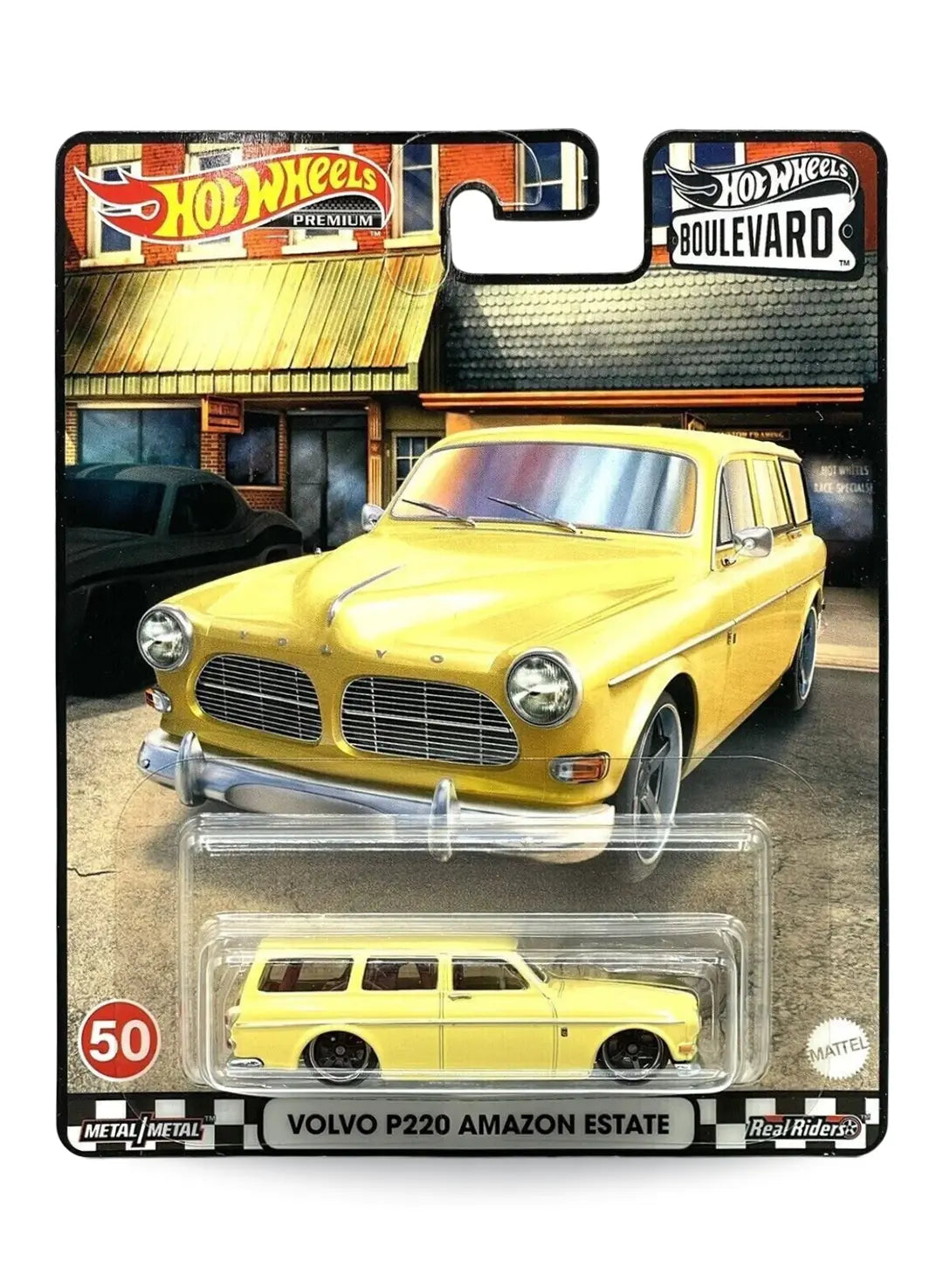 Hot Wheels Boulevard (After 2013) – 2022 Volvo P220 Amazon Estate 1:64 - Cream Yellow