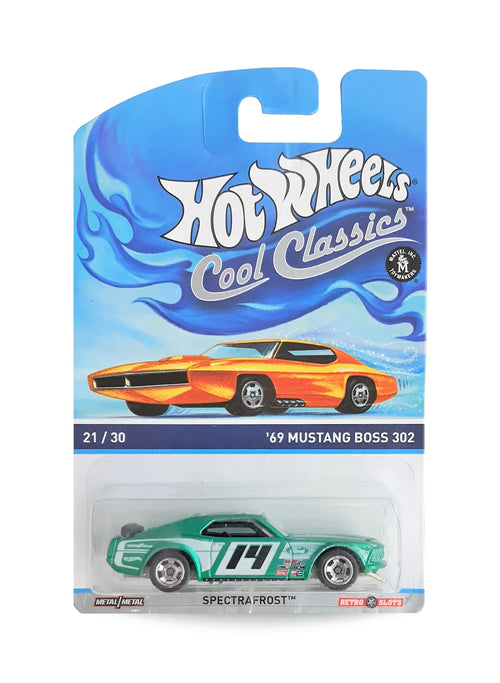 Hot Wheels Cool Classics 2014 '69 Mustang Boss 302 1:64 – Spectrafrost Aqua