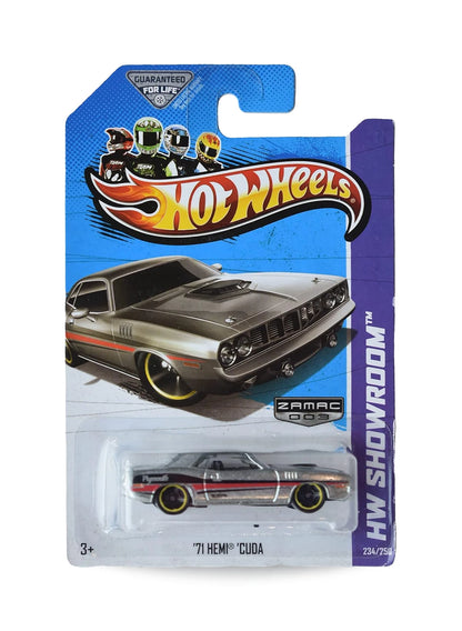 Hot Wheels Walmart Exclusive ZAMAC Editions 2013 '71 Hemi 'Cuda 1:64 – ZAMAC