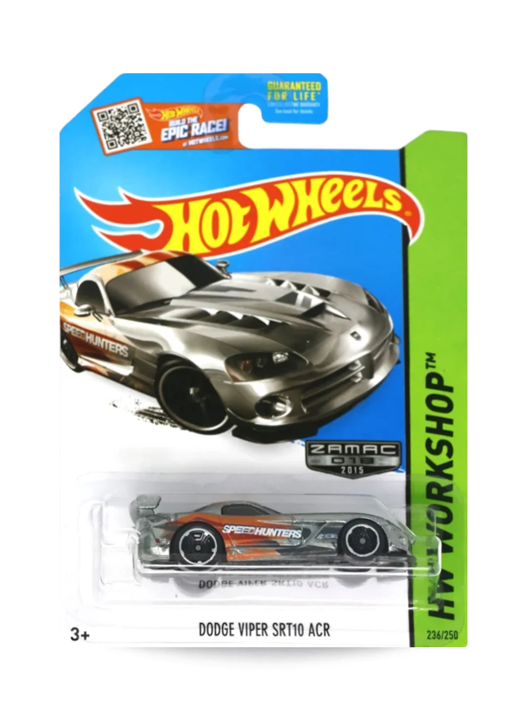 Hot Wheels Walmart Exclusive ZAMAC Editions 2015 Dodge Viper SRT10 ACR 1:64 – ZAMAC