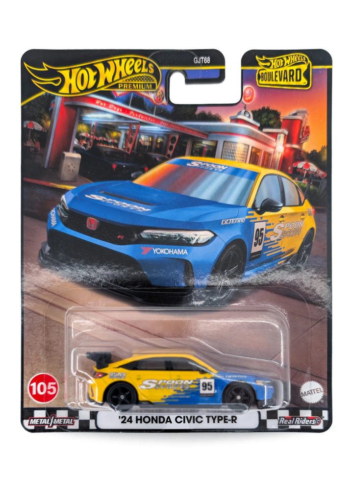 Hot Wheels Honda '24 Honda Civic Type R 1:64 - Yellow