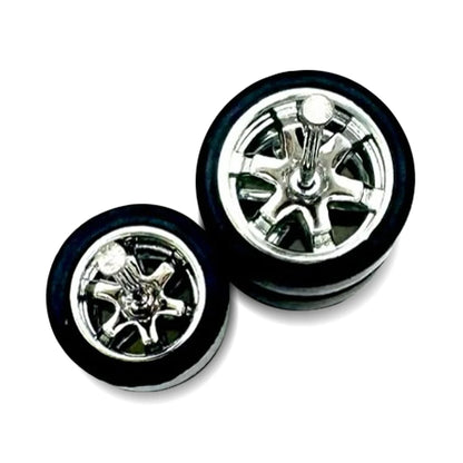 25 Pack Pack 9mm + 11mm Chrome Te37 Electroplated (For Civic Customs)