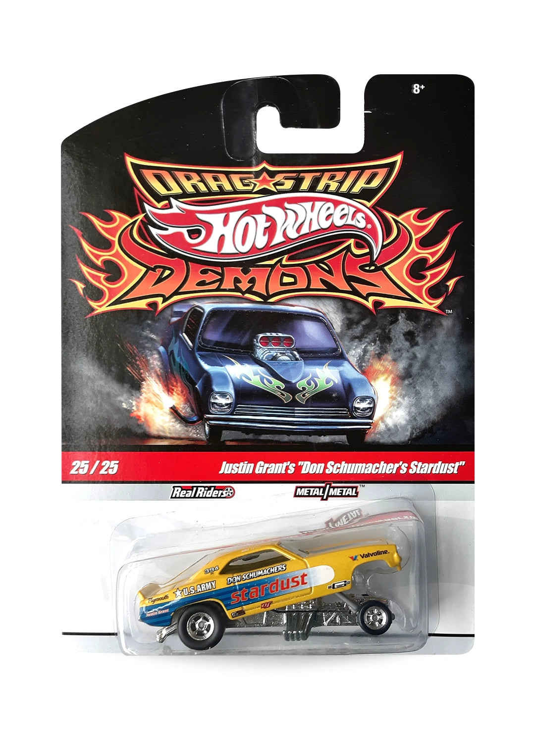 Hot Wheels Dragstrip Demons 2010 Justin Grant's "Don Schumacher's Stardust" 1:64 – Yellow