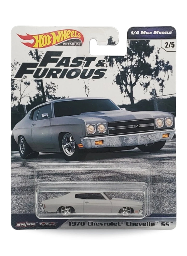 Hot Wheels Fast & Furious Premium Series 1/4 Mile Muscle 2019 Chevrolet 1970 Chevelle SS 1:64 – Matte Gray