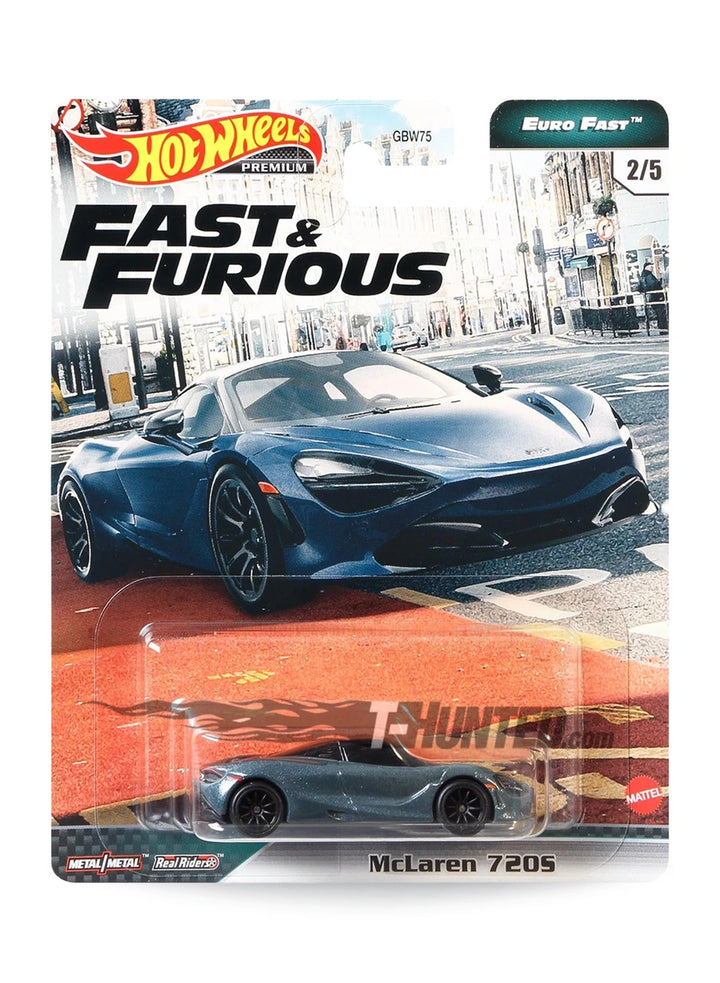 Hot Wheels Fast & Furious Premium Series Euro Fast 2021 McLaren 720S 1:64 – Metalflake Steel Blue