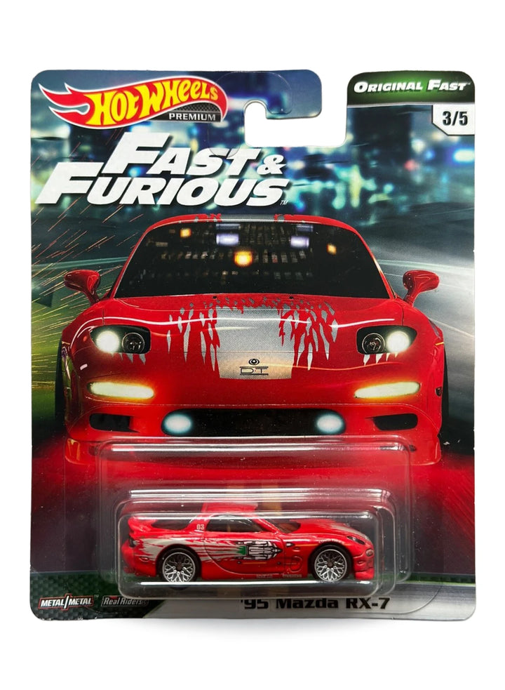 Hot Wheels Fast & Furious Premium Series Original Fast 2019 '95 Mazda RX-7 1:64 – Red