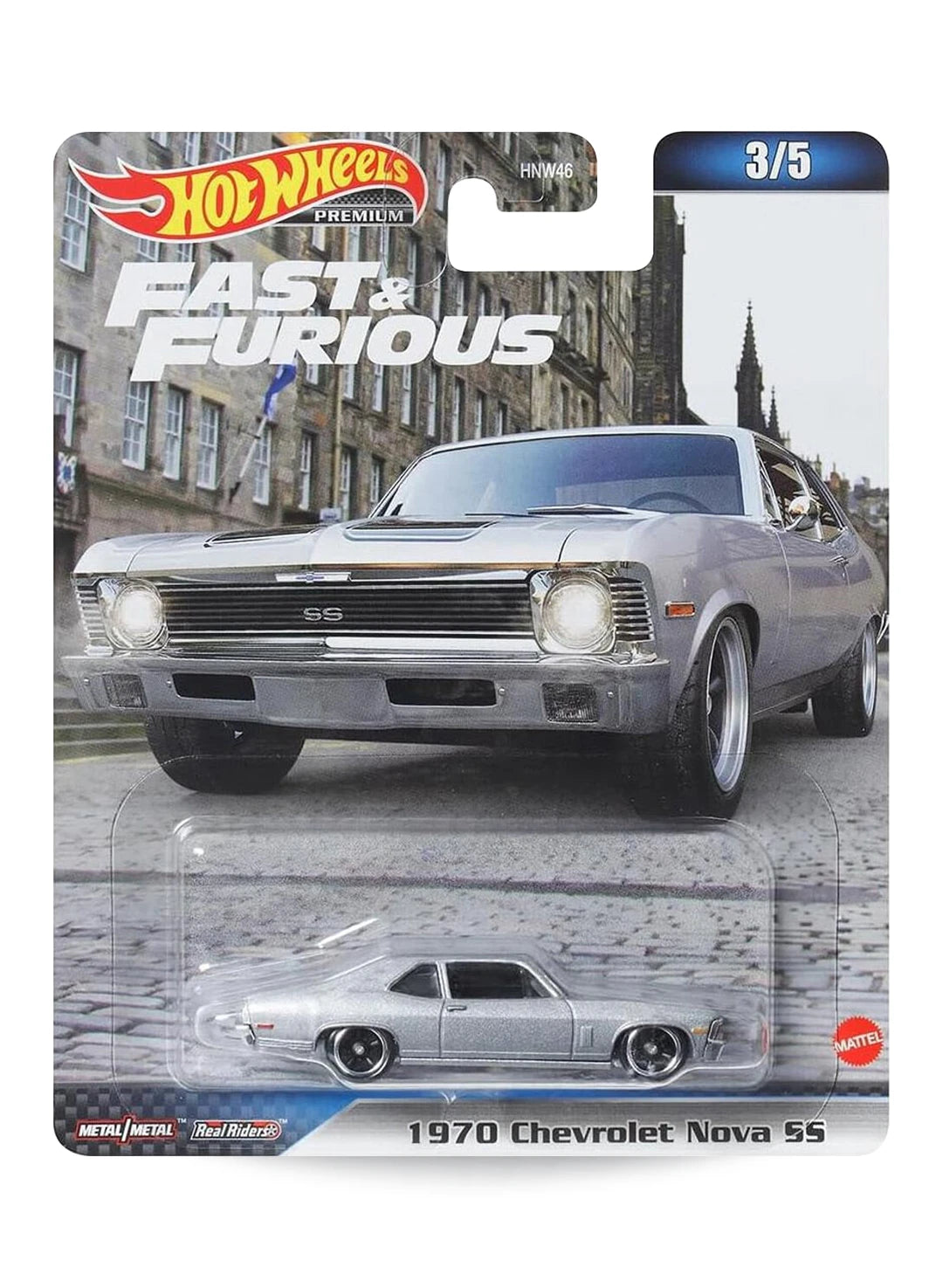 Hot Wheels Fast & Furious Premium Series Mix 4 2023 1970 Chevrolet Nova SS 1:64 – Silver