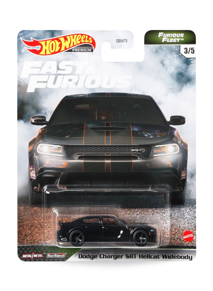 Hot Wheels Fast & Furious Premium Series Furious Fleet 2021 Dodge Charger SRT Hellcat Widebody 1:64 – Black