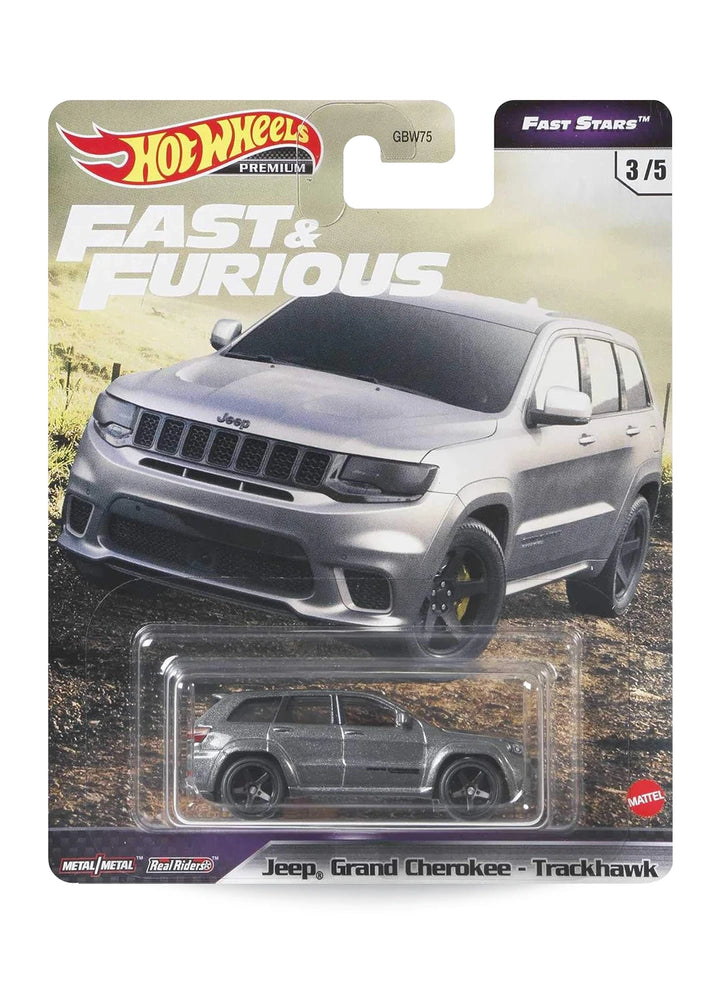 Hot Wheels Fast & Furious Premium Series Fast Stars 2021 Jeep Grand Cherokee Trackhawk 1:64 – Metalflake Gray