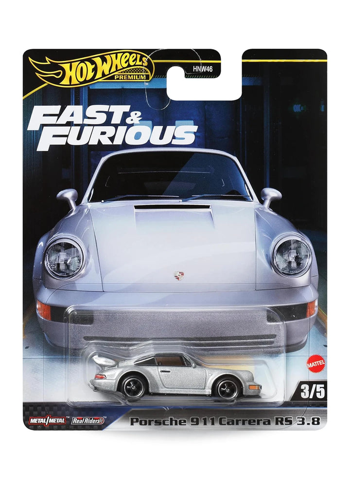 Hot Wheels Fast & Furious Premium Series Mix 3 2024 Porsche 911 Carrera RS 3.8 1:64 – Metalflake Silver