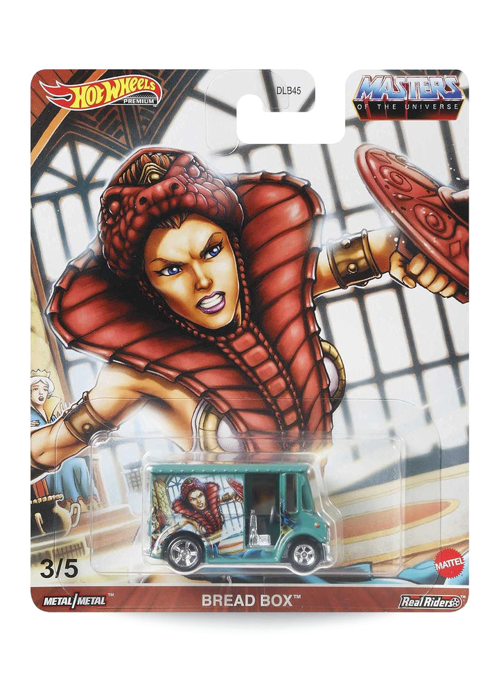 Hot Wheels Pop Culture Masters of the Universe Teela Bread Box 1:64 scale premium diecast van mint on its original palace interior blister card.