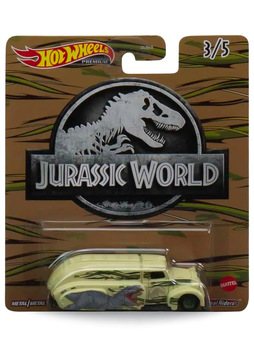 Hot Wheels Pop Culture Jurassic World '38 Dodge Airflow 1:64 scale premium diecast car mint on its original Indominus Rex blister card.