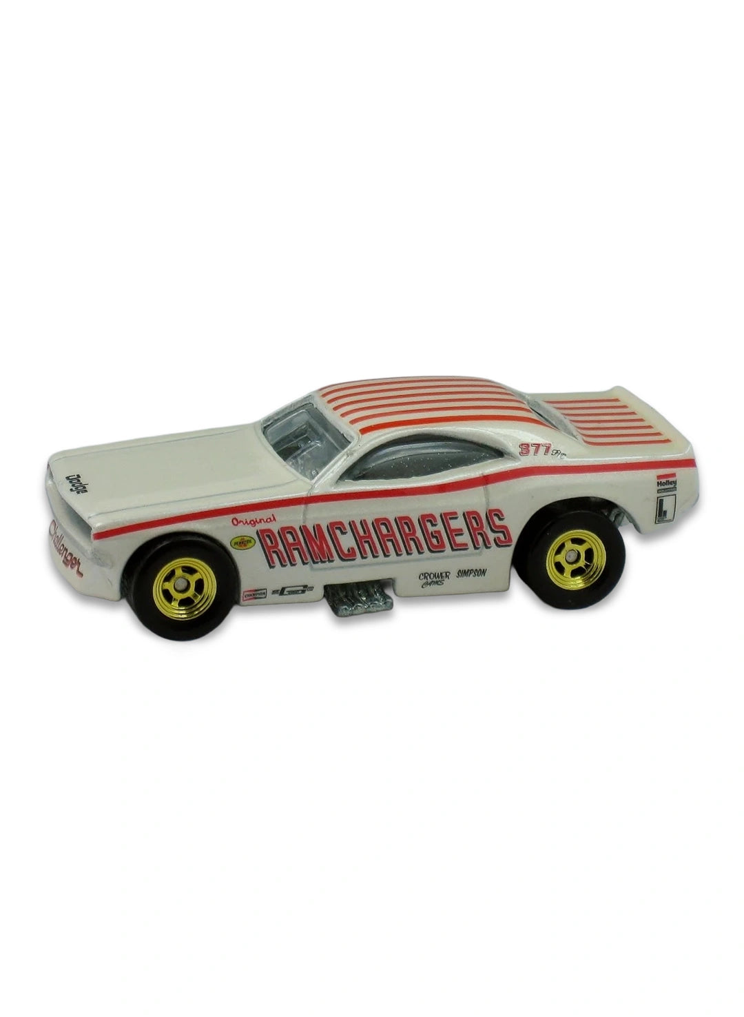 Hot Wheels Dragstrip Demons 2009 Ramchargers Challenger 1:64 – Pearl White