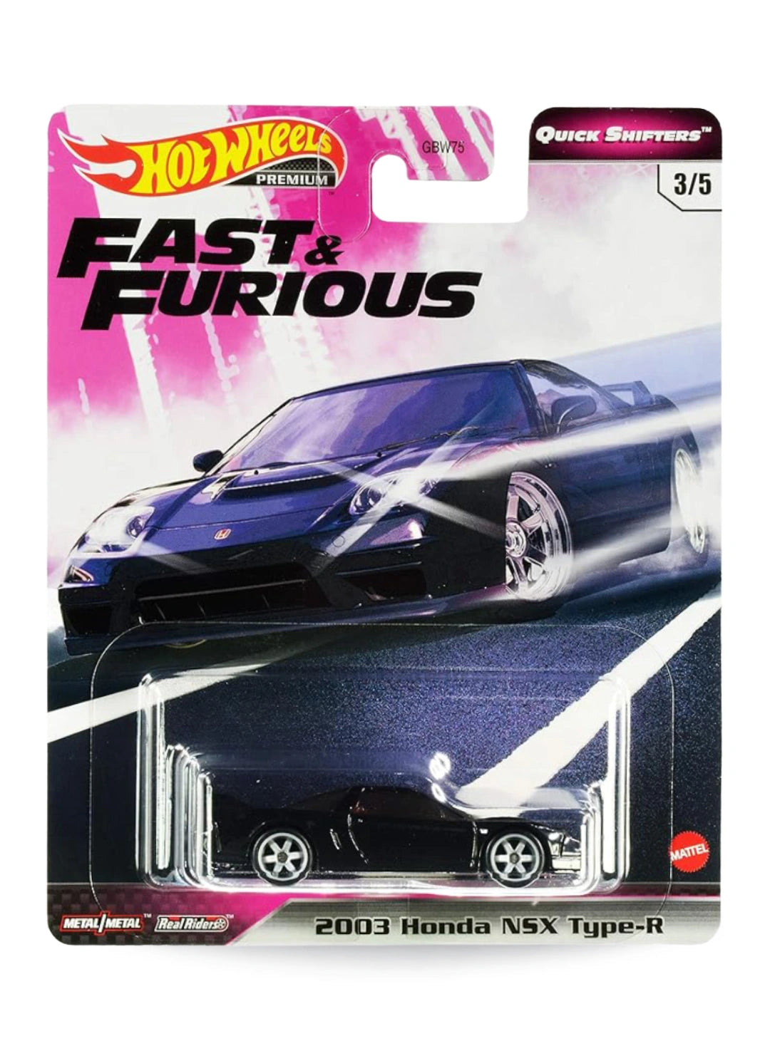 Hot Wheels Fast & Furious Premium Series Quick Shifters 2020 2003 Honda NSX Type-R 1:64 – Black