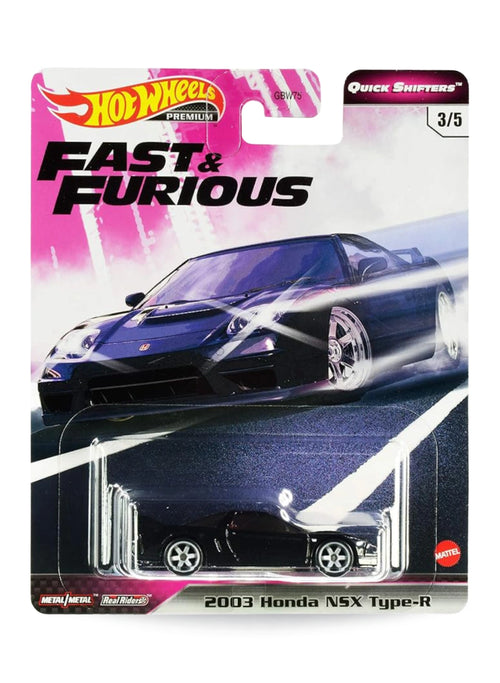 Hot Wheels Fast & Furious Premium Series Quick Shifters 2020 2003 Honda NSX Type-R 1:64 – Black