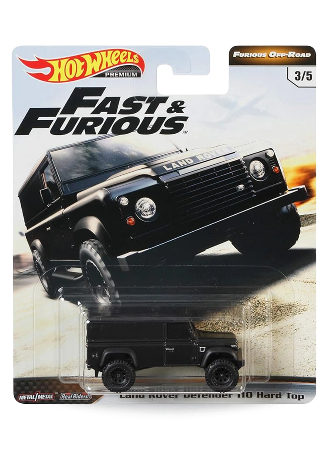 Hot Wheels Fast & Furious Premium Series Furious Off-Road 2019 Land Rover Defender 110 Hard Top 1:64 – Black