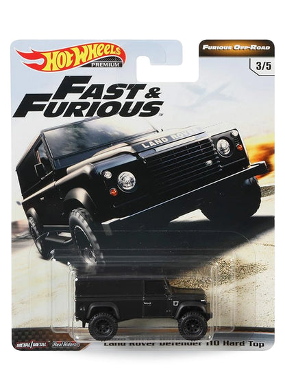Hot Wheels Fast & Furious Premium Series Furious Off-Road 2019 Land Rover Defender 110 Hard Top 1:64 – Black