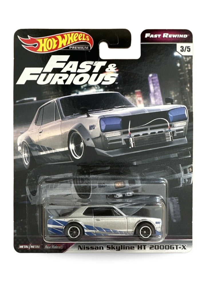 Hot Wheels Fast & Furious Premium Series Fast Rewind 2019 Nissan Skyline HT 2000GT-X 1:64 – Silver