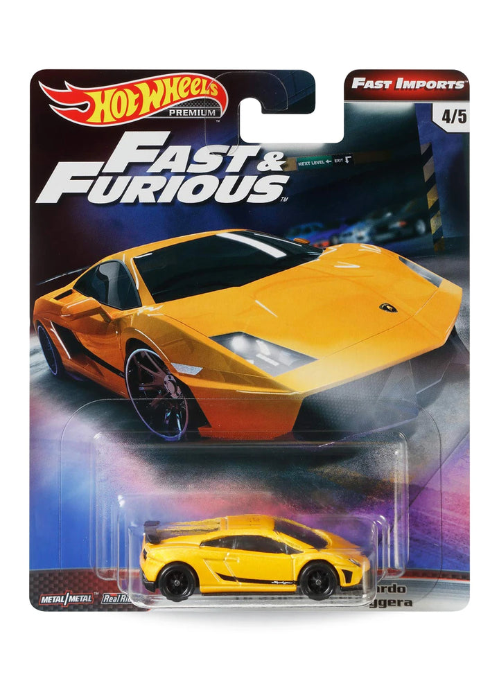 Hot Wheels Fast & Furious Premium Series Fast Imports 2019 Lamborghini Gallardo LP 570-4 Superleggera 1:64 – Yellow