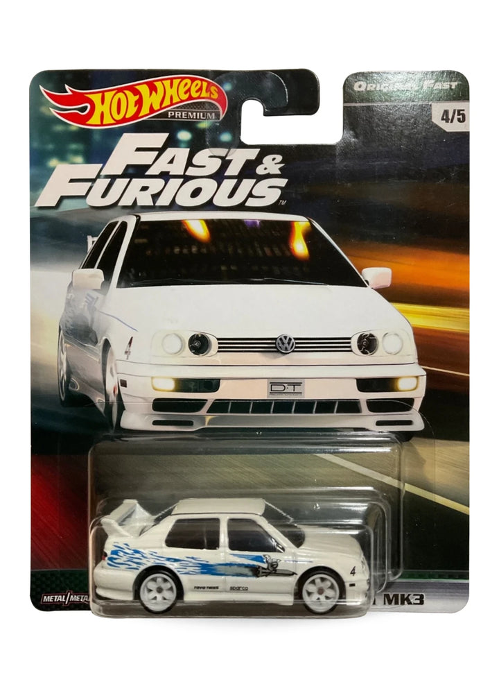 Hot Wheels Fast & Furious Premium Series Original Fast 2019 Volkswagen Jetta MK3 1:64 – White