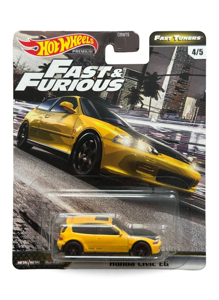 Hot Wheels Fast & Furious Premium Series Fast Tuners 2020 Honda Civic EG 1:64 – Yellow