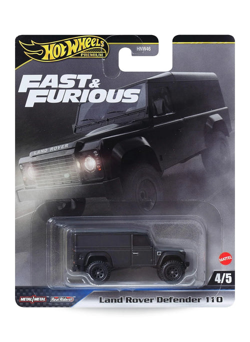 Hot Wheels Fast & Furious Premium Series Mix 1 2025 Land Rover Defender 110 1:64 – Matte Black