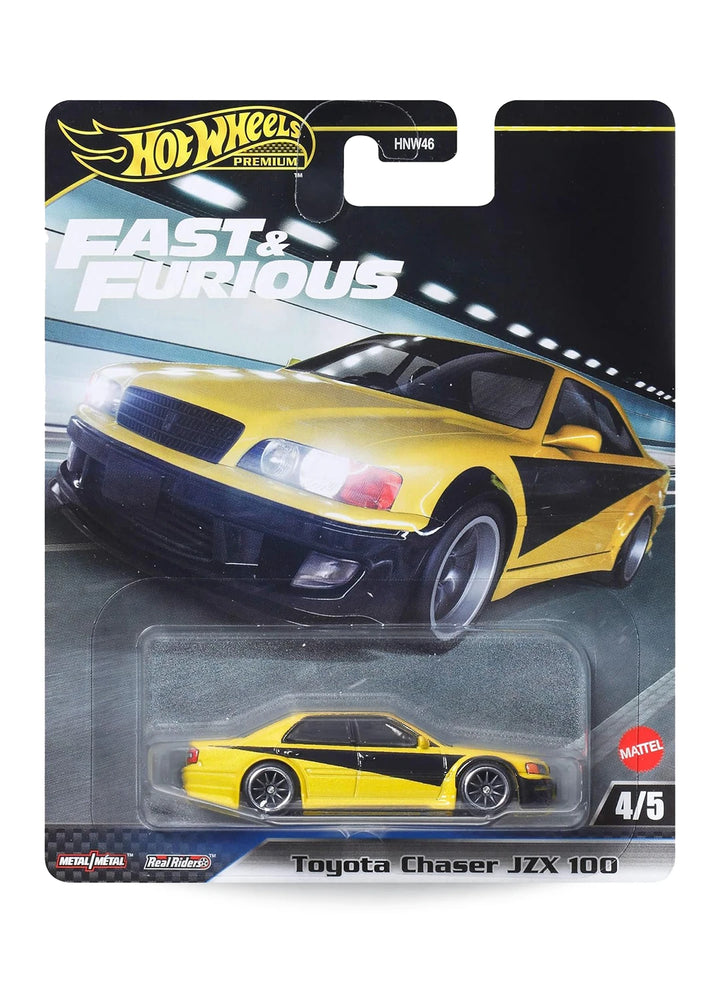 Hot Wheels Fast & Furious Premium Series Mix 4 2025 Toyota Chaser JZX 100 1:64 – Yellow