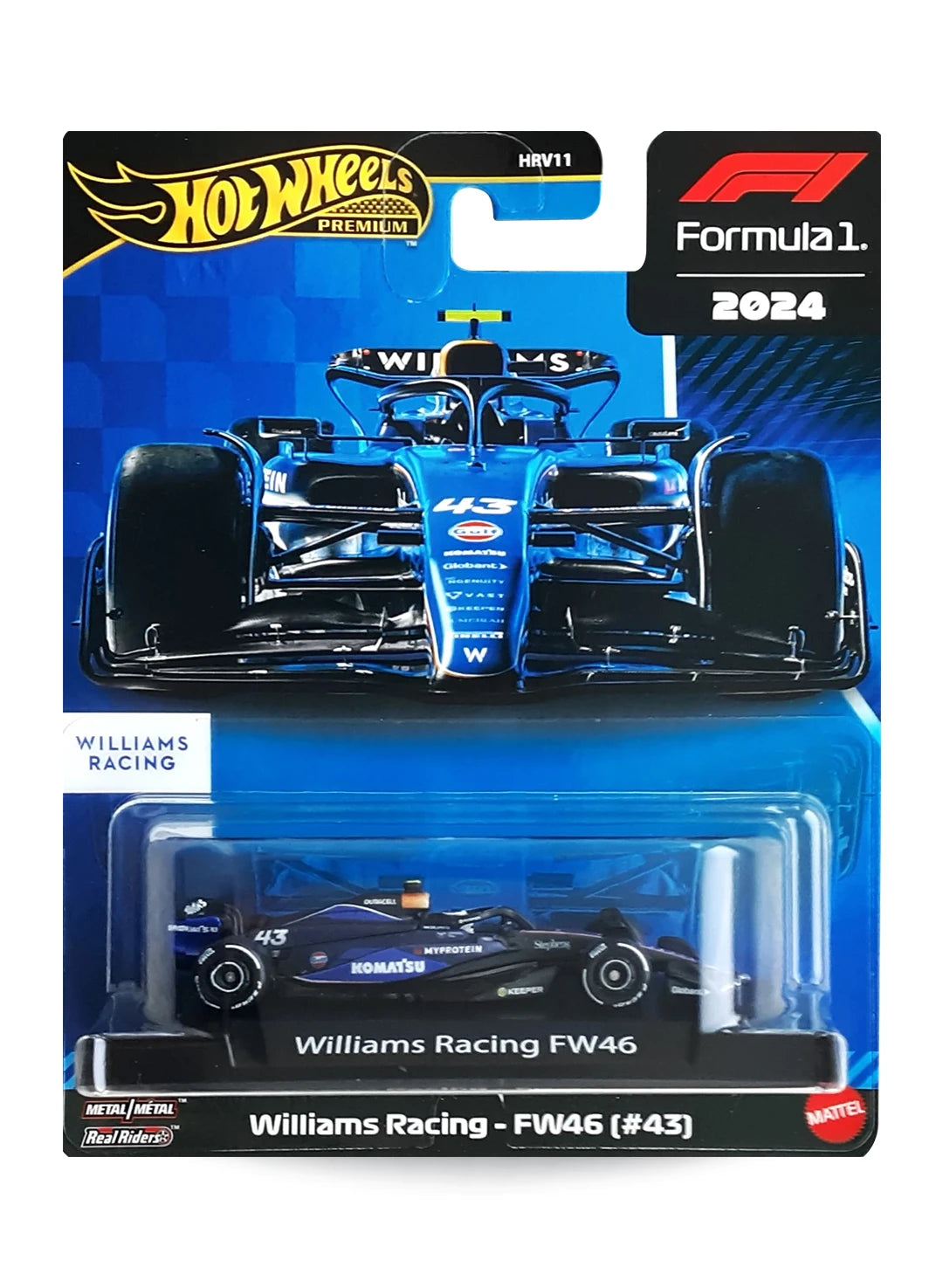 Hot Wheels 2025 Formula One Collection Mix 2 Williams Williams Racing - FW46 (#43) 1:64 – Blue