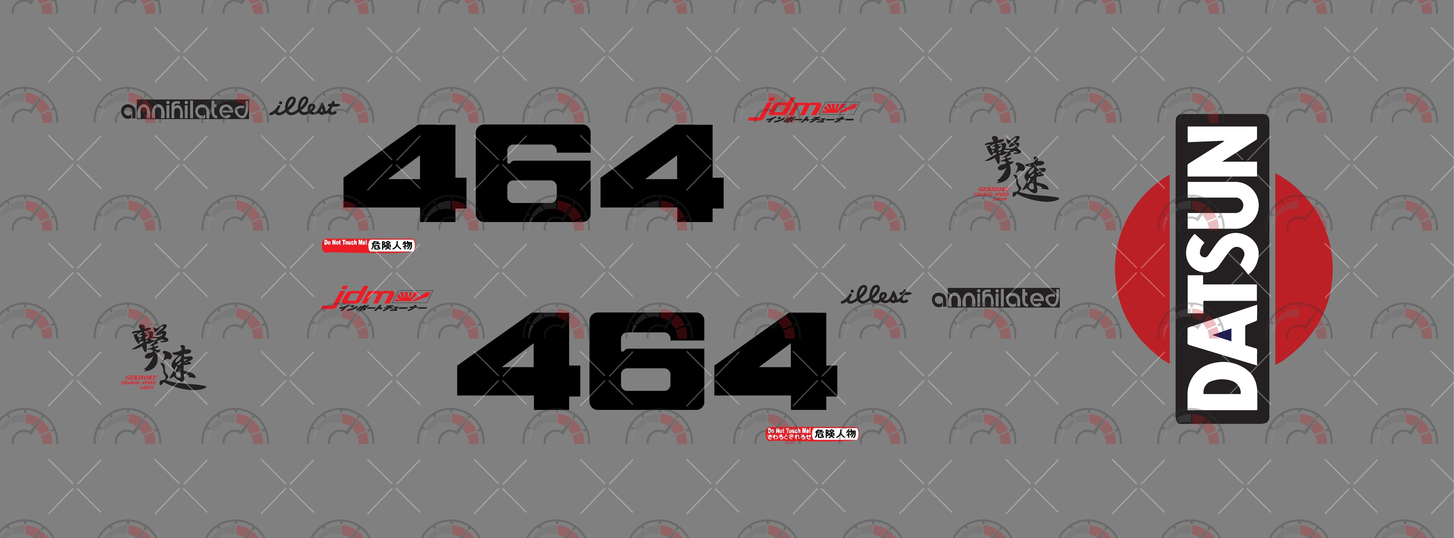 464 Datsun model Car Decals