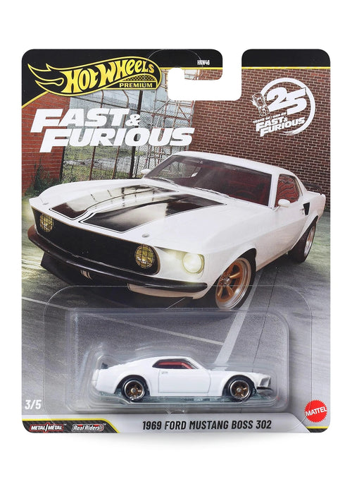 Hot Wheels Fast & Furious Premium Series Mix 2 2024 1969 Ford Mustang Boss 302 1:64 – White