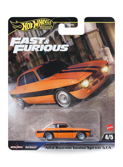Hot Wheels Fast & Furious Premium Series Mix 2 2025 Alfa Romeo Giulia Sprint GTA 1:64 – Orange