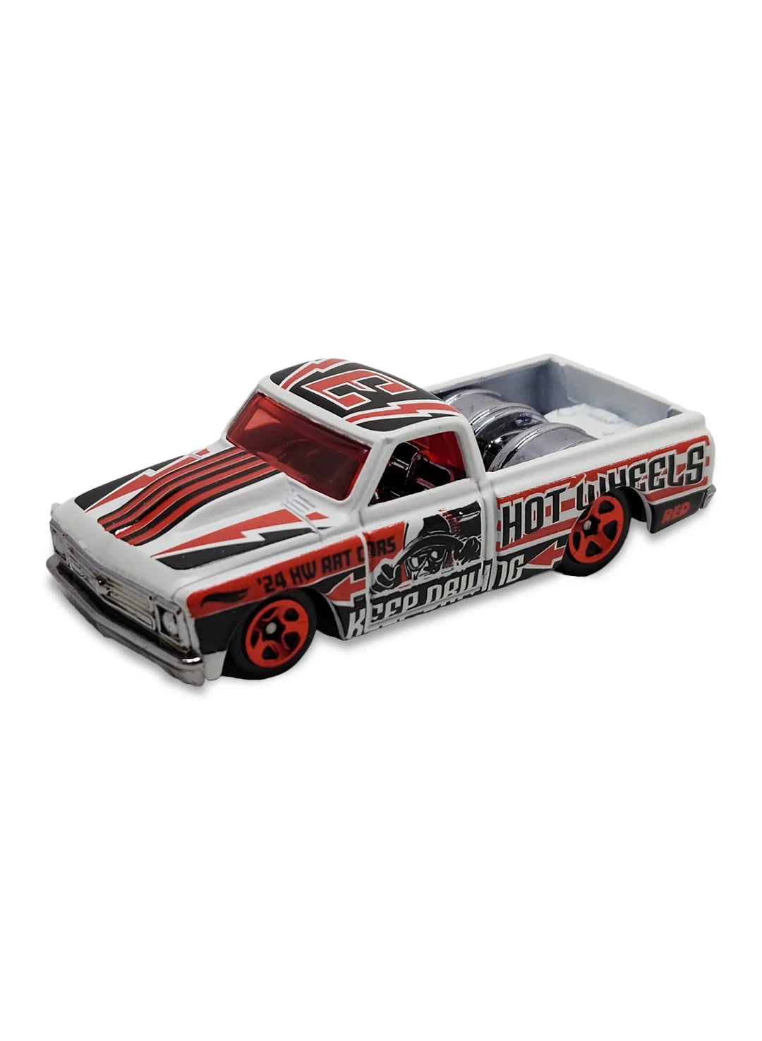 Hot Wheels Red Edition 2024 Chevrolet '67 Chevy C10 1:64 White