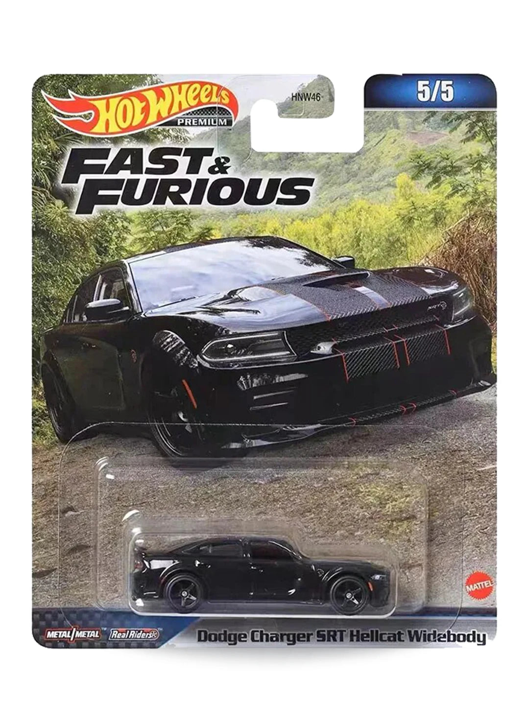 Hot Wheels Fast & Furious Premium Series Mix 2 2023 Dodge Charger SRT Hellcat Widebody 1:64 – Black