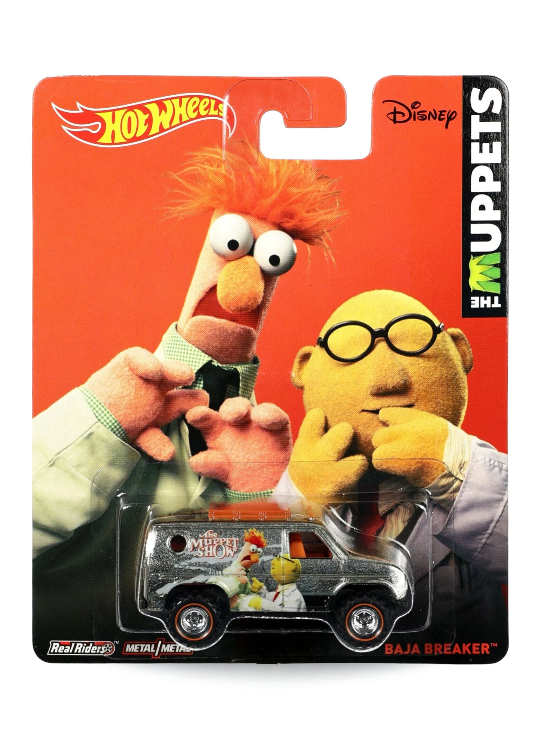 Hot Wheels Pop Culture The Muppets Baja Breaker 1:64 scale diecast van mint on its original Beaker and Dr. Bunsen Honeydew blister card.