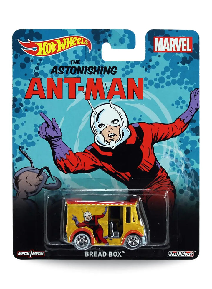 Hot Wheels Pop Culture Marvel Ant-Man Bread Box 1:64 scale diecast truck mint on its original retro comic art blister card.