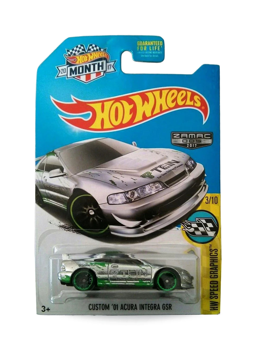 Hot Wheels Walmart Exclusive ZAMAC Editions 2017 Custom '01 Acura Integra GSR 1:64  – ZAMAC