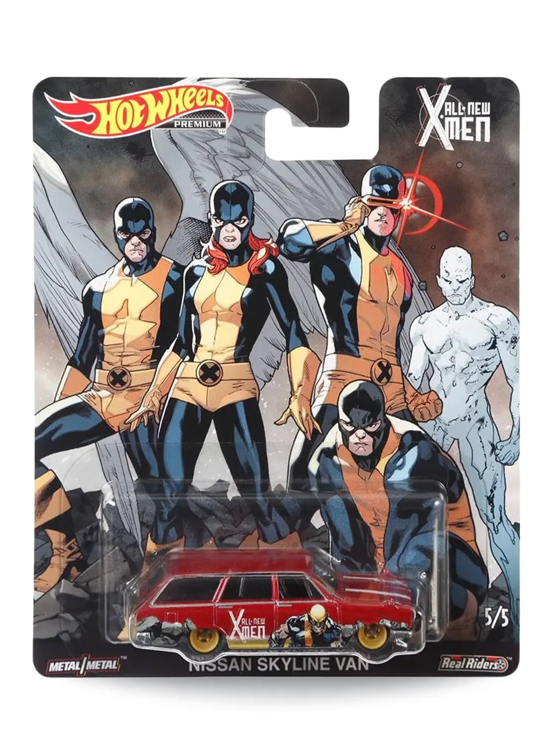Hot Wheels Pop Culture All-New X-Men Nissan Skyline Van 1:64 scale premium diecast car mint on its original original five team blister card.