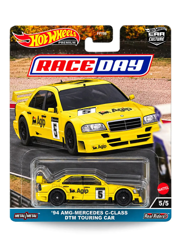 Hot Wheels Car Culture Race Day 2023 '94 AMG-Mercedes C-Class DTM Touring Car 1:64 – Yellow