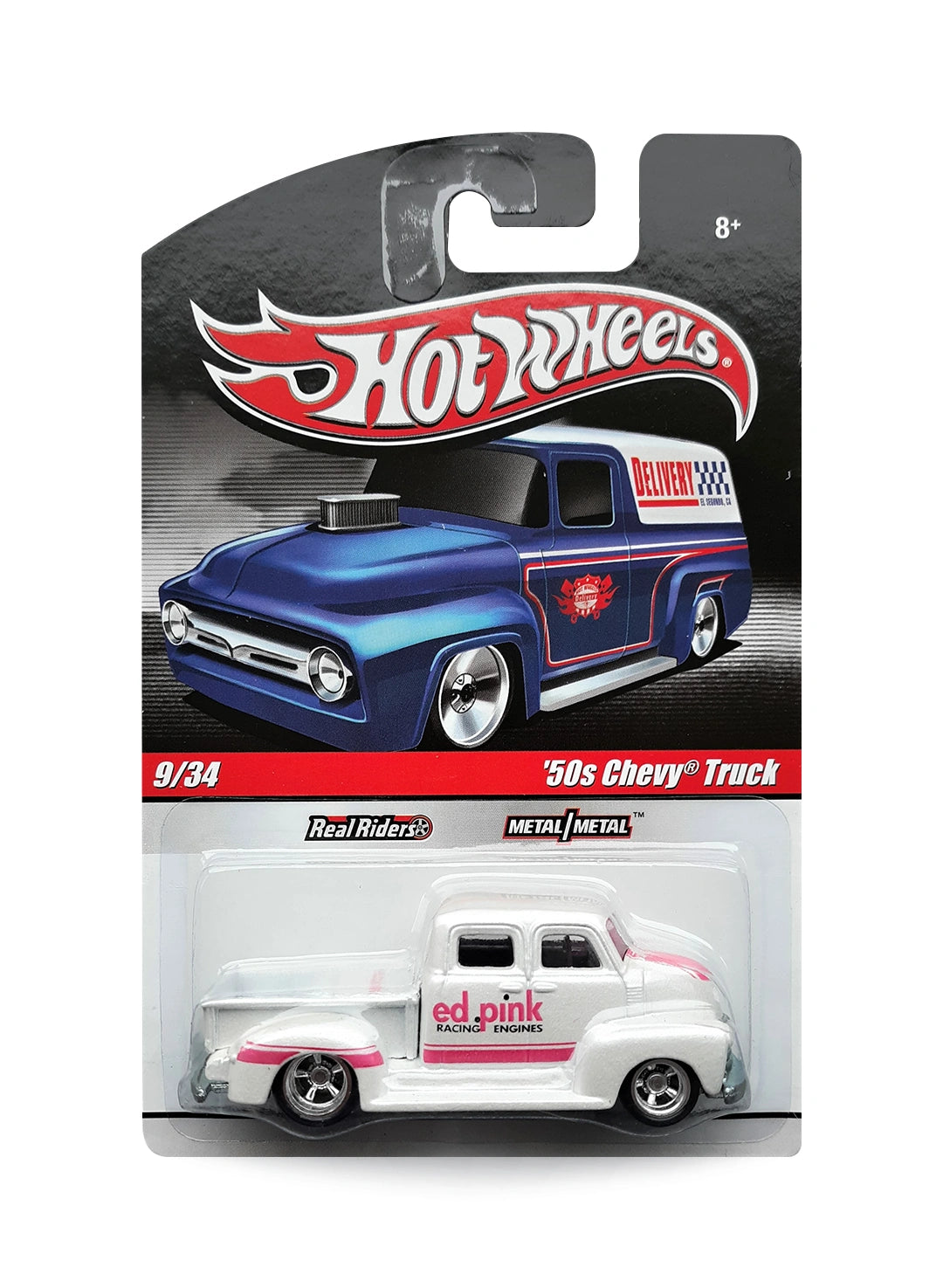 Hot Wheels Delivery Slick Rides 2010 Chevrolet '50s Chevy Truck 1:64 – Pearl White