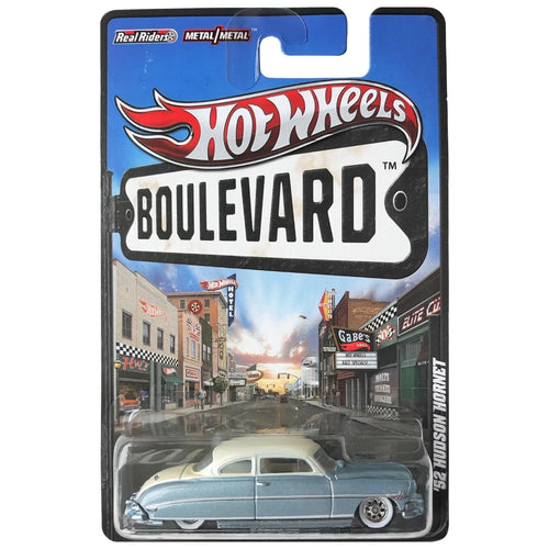 Hot Wheels 1:64 '52 Hudson Hornet White & Blue