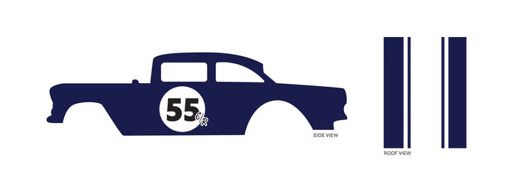 55CR Design Toy Car Sticker