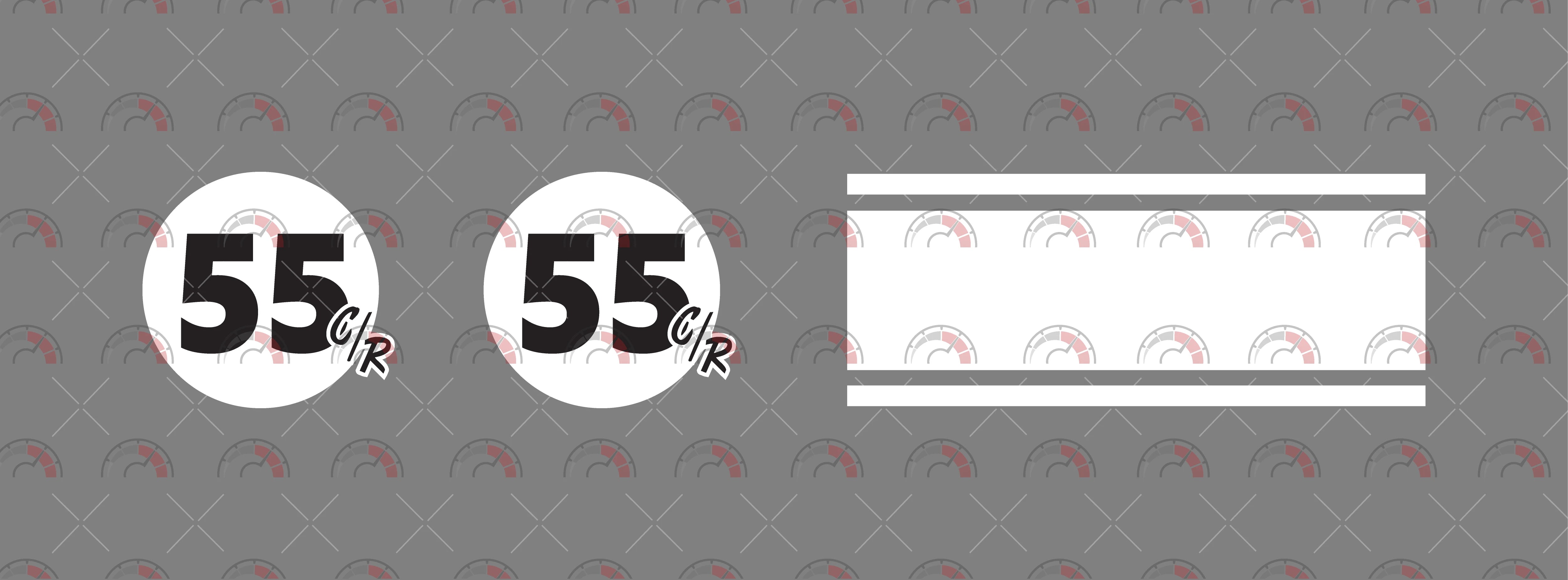 55CR Design Toy Car Sticker