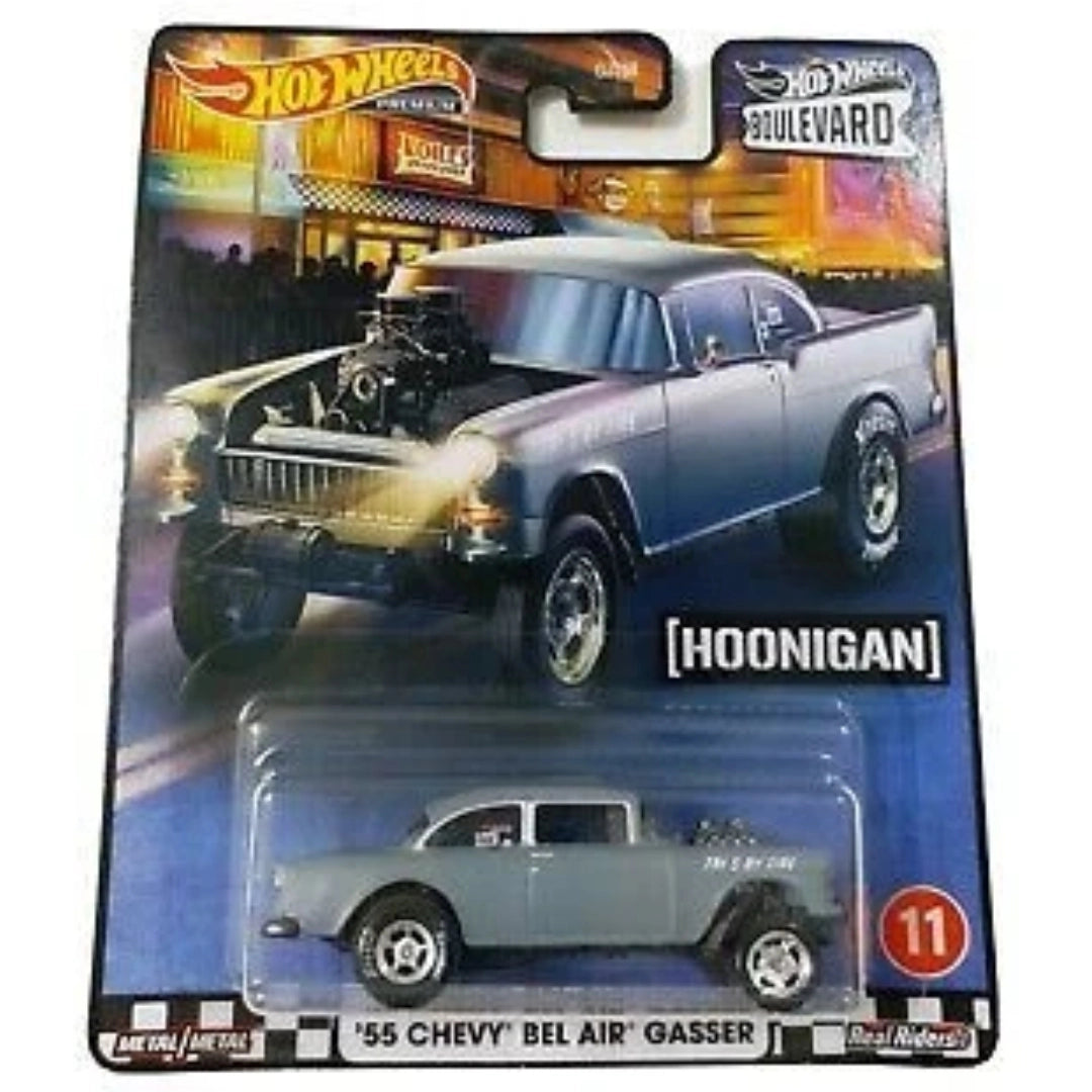 Hot Wheels 1:64 '55 Chevy Bel Air Gasser Grey