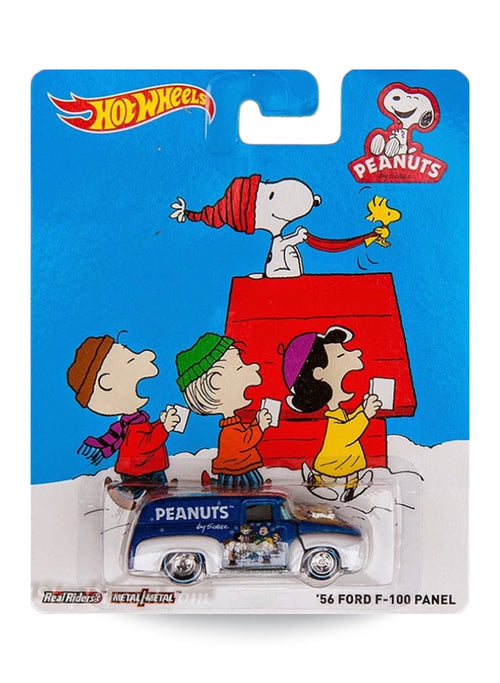 Hot Wheels Pop Culture 2014 Peanuts Ford '56 Ford F-100 Panel 1:64 – Metalflake Blue